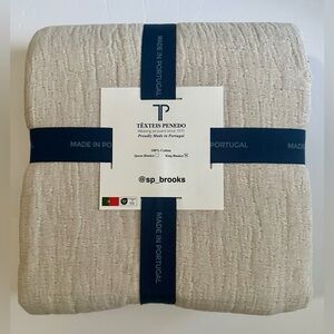 🎁Texteis Penedo Blanket -Reversible King Size- Made in Portugal- Taupe & Oatmeal